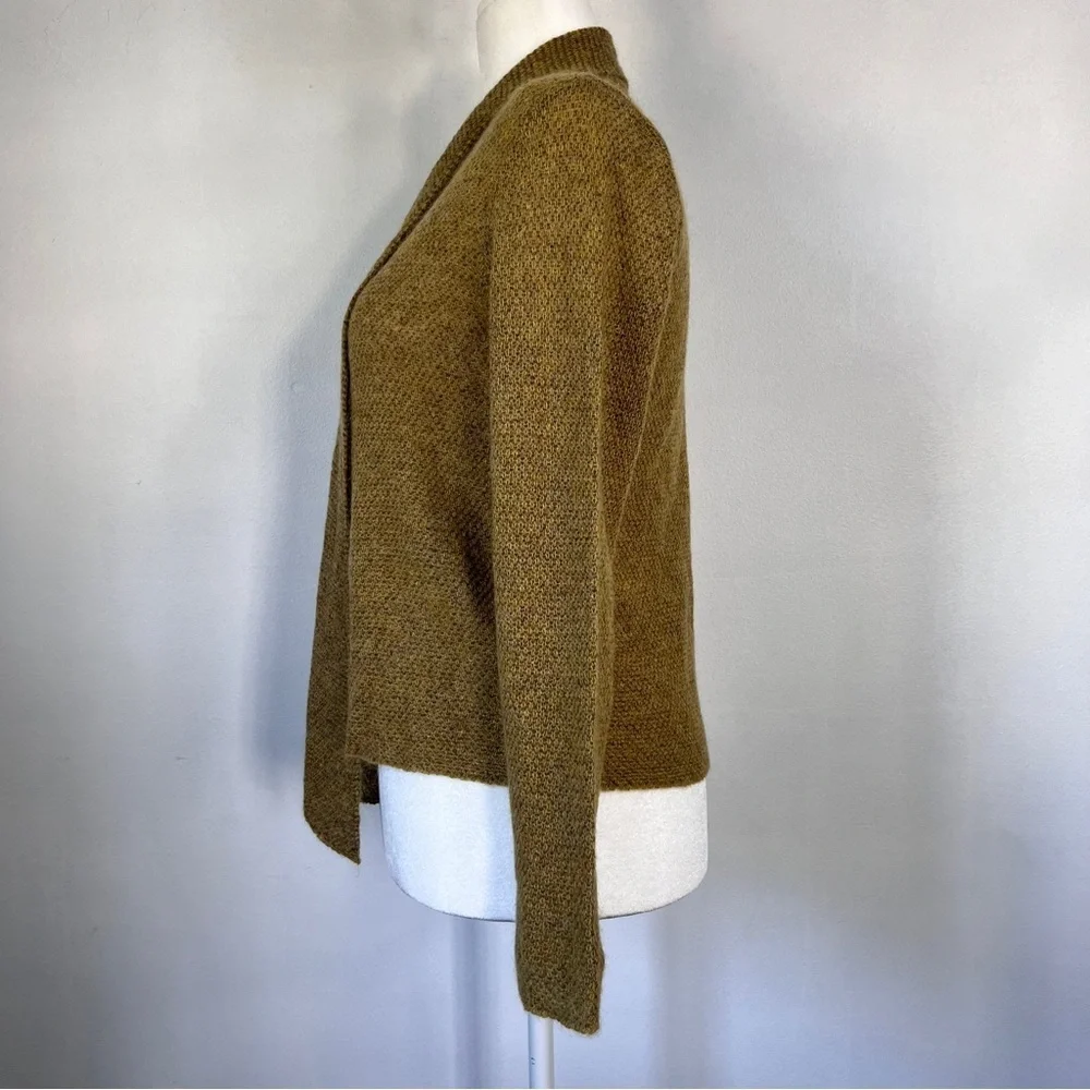 Eileen Fisher Open Front Cardigan Sweater Size PL Wool Mohair Cashmere blend - Picture 3 of 10